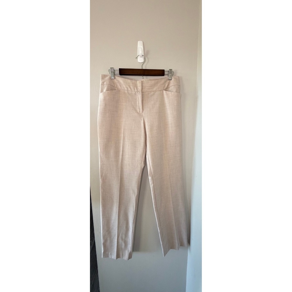 Worthington Modern Fit Beige Dress Pants Size 8 Straight Leg Stretch Trousers